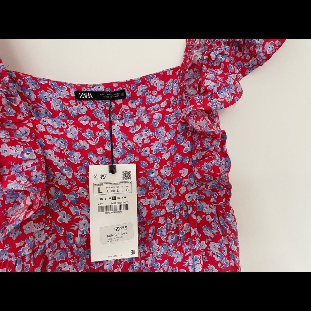 NWT Zara MIDI Sundress L